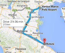 От аэропорта Венеции до Римини