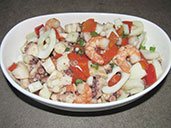 Salade de fruits de mer, cuisine italienne